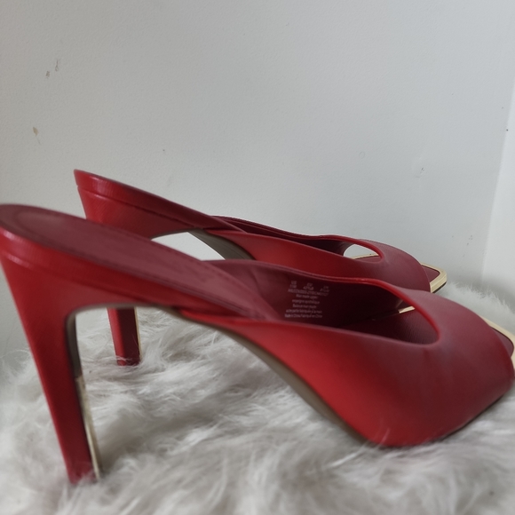 DKNY Red Sandal Heel Size 11M - Picture 4 of 7